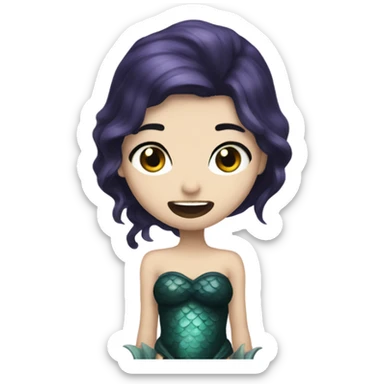 A half mermaid Helf vampire  sticker