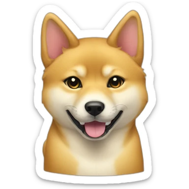 golden shibainu and black cat sticker