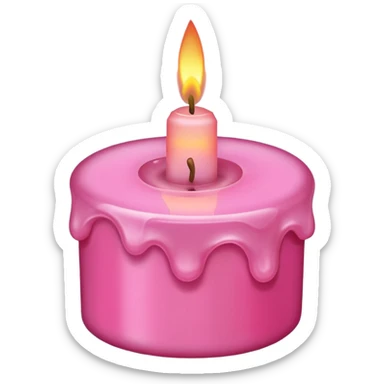 Pink candle wax sticker