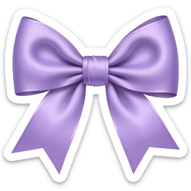 artsy bow delicate pastel purple colour sticker