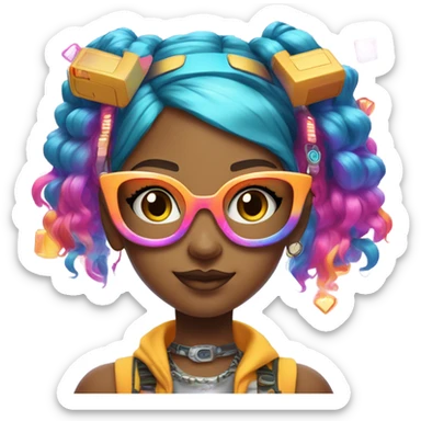 y2k girl in metaverse  sticker