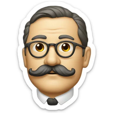 Chancelier allemand 1939-1945 moustache rectangle sticker