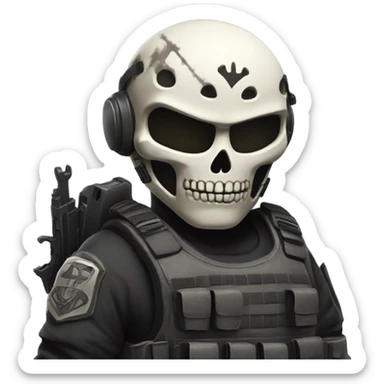 ghost from call of duty sticker