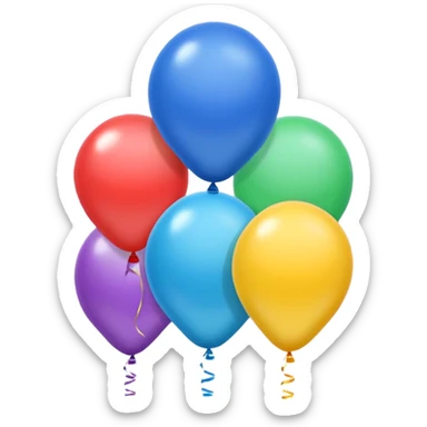colorful balloons sticker