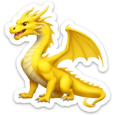 yellow dragon sticker