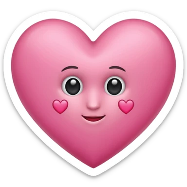 Corazon rosa con la inicial v sticker