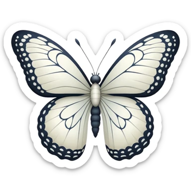 White butterfly emoji sticker
