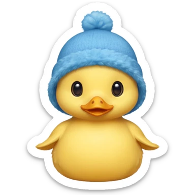 blue hats, baby duck sticker