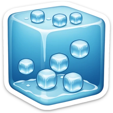 circle ice cube sticker