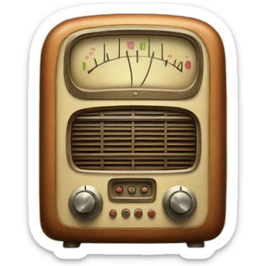 vintage radio sticker