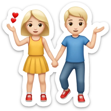 two children full body sticker