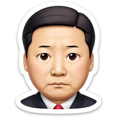 xi jinping photorealistic sad sticker