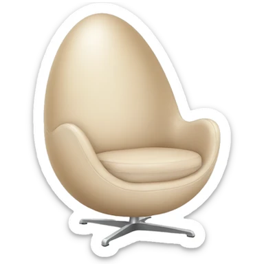 Beige egg chair sticker