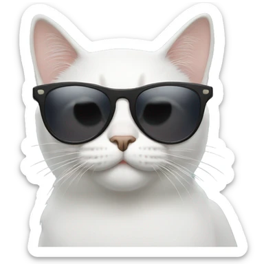 Cat with sunglasses sticker