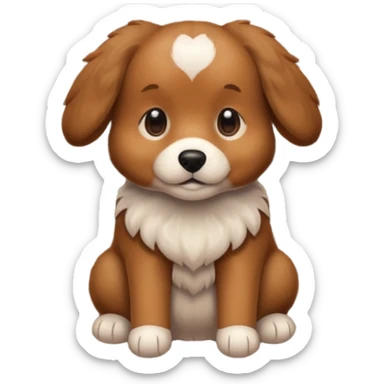 Make a cute brown tuged dog i a carpet sticker