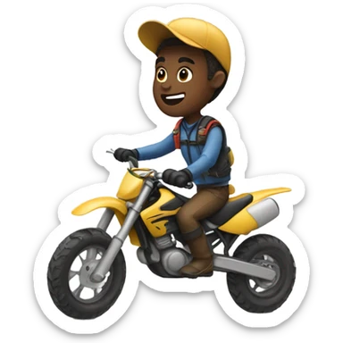 Boy riding dirtbike sticker