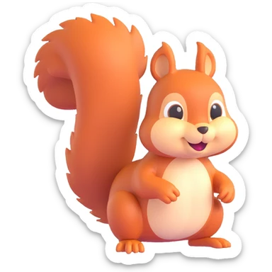 a squirrel sticker