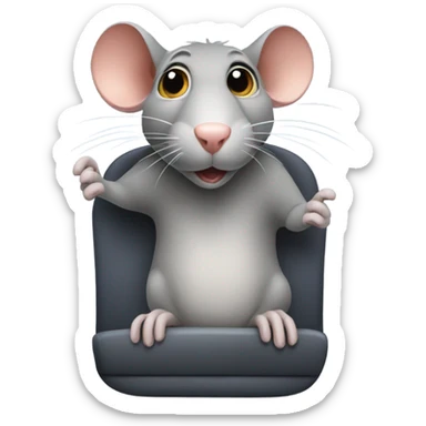 Rat on a bus sticker