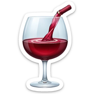 a glass of wine sticker