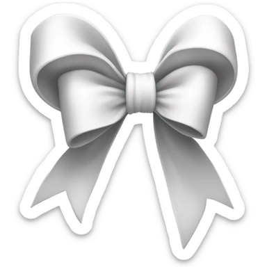 white bow sticker