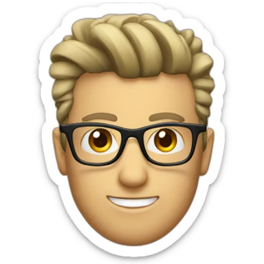 glasses-quiff sticker
