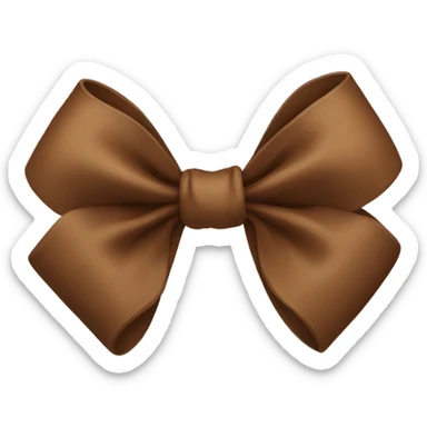 Brown bow sticker
