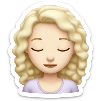 pale girl sleeping  sticker