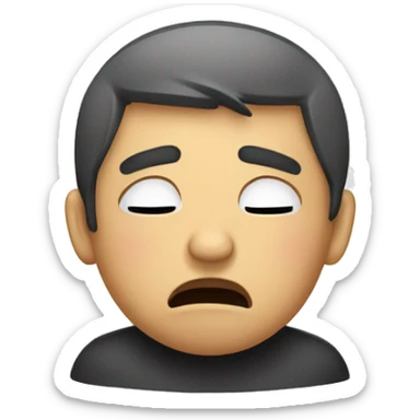 aggravated crying sticker