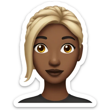 girl with makeup sticker