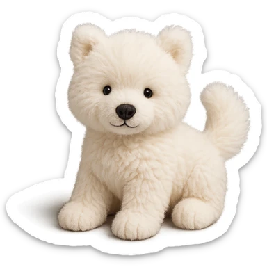 jellycat stuffed plush samoyed puppy sticker