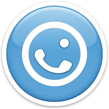 Un rond bleu clair avec le signe correcte en blanc  sticker