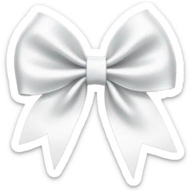 White bow sticker