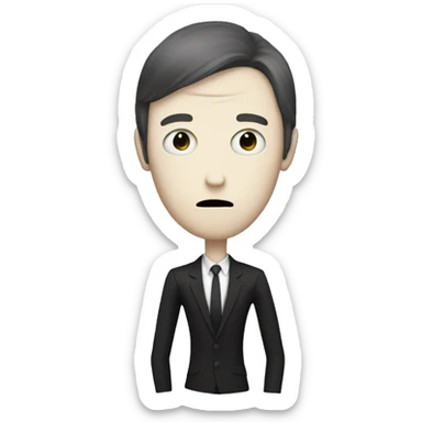 Slender Man with hair sticker