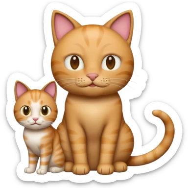 default ios man emoji head, with the body of a cat, not as a head sticker