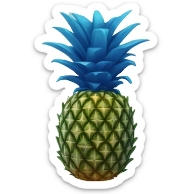 Blue pineapple sticker