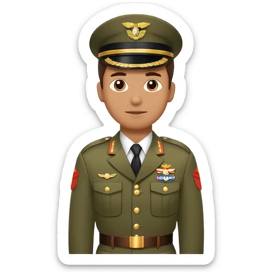 Man standing at parade rest sticker