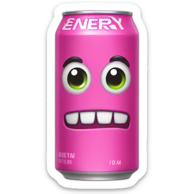 pink monster energy drink can sticker