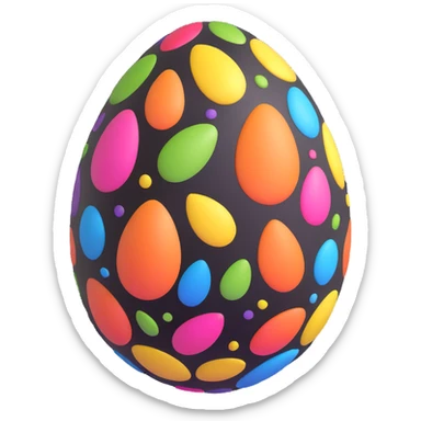 colorful Easter egg sticker