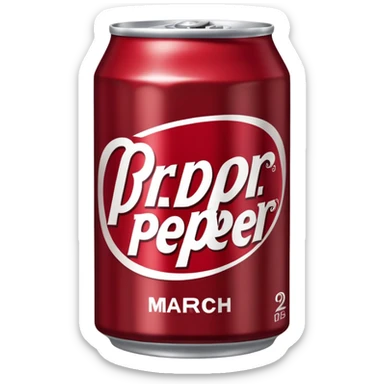 Dr.Pepper that says March 23 sticker