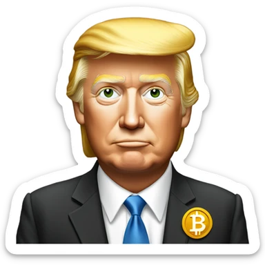 Donald trump bitcoin sticker