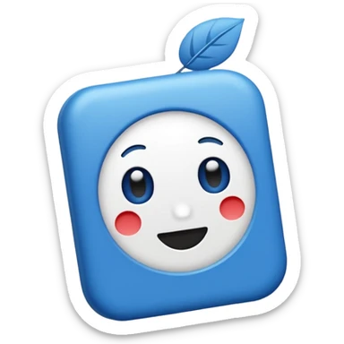 Verificación azul con un chulito blanco sticker