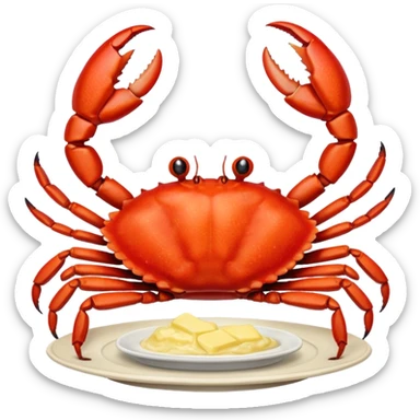 Cooked crab meal sticker