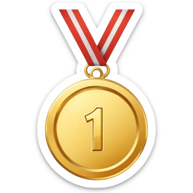 gold 1st place medal sticker