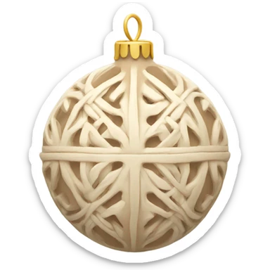 beige ornament sticker