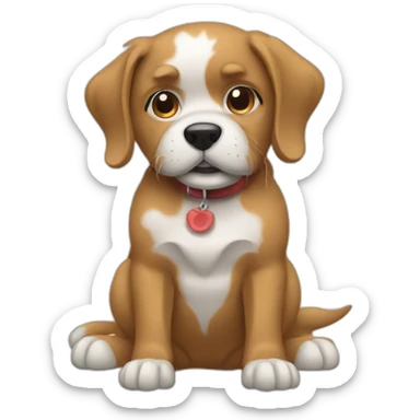 Dog doing graphic design sticker