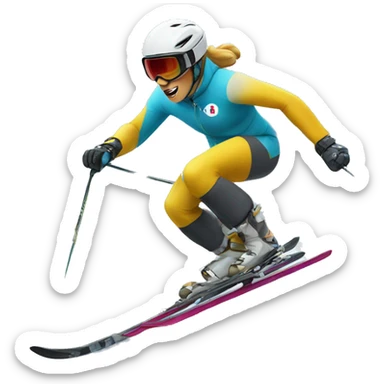 ice cross downhill ahlet sticker