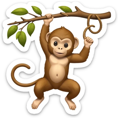 Monkey branching sticker