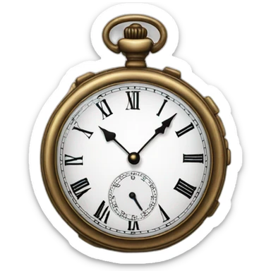 old pocket watch sticker