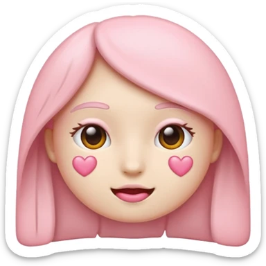 ❤️이모티콘에 흰색을 섞어서 파스텔톤으로 바꿈 모양은 똑같이 색만 다르게 sticker