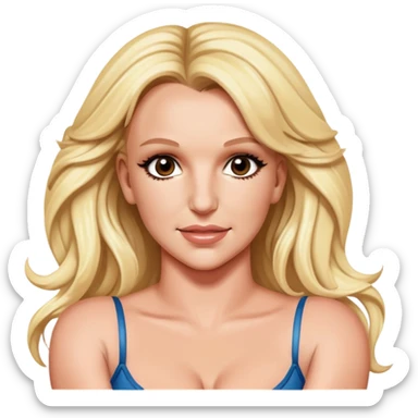 Britney Spears, abrazándose con otra Britney Spears sticker
